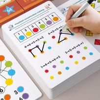 Vaikų Montessori piešimo žaislai, rašiklio valdymo mokymai, spalvų formos matematikos atitikimo žaidimų rinkinys, mažylių mokymosi edukaciniai žaislai vaikams balta