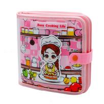 Kid Kitchen Busy Board Montessori Toys Early Educational Kitchen Cook Toy Fruits Vegetables Fine Motor Travel  Puzzle Gift