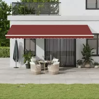 Automatinė ištraukiama markizė, bordo spalvos, 600x350cm
