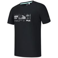 FILA Men's Basic Crew Neck Sports T-shirt XXL giliai juoda spalva