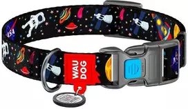 Nailono šunų antkaklis su QR kodu Waudog NASA dydis S