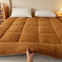 Korean Lambswool Plush Pad: Thick, Warm, Oversized Tatami Mattress Protector in Pure Color 90*200cm (Approx. 2 jin)