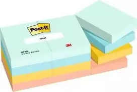 Lipnūs lapeliai 3M Post-it® Beachside, 38mmx51mm, 12 vnt. po 100 lapelių