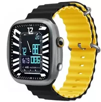 Devia apyrankė Deluxe Sport6 skirta Apple Watch 42mm/ 44mm/ 45mm/ 49mm juodos spalvos geltonos spalvos