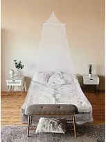 Excellent Houseware Tinklelis nuo uodų lovai su baldakimu, Ø 65 x 230 cm, baltas