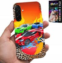 Etui Do Samsung Galaxy A56 5G - Dla Dzieci, Samochody Wyścigowe + Szkło