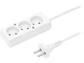 Blow 9739# PS-360 maitinimo ilgintuvas 3 lizdai be įžeminimo 5m balta 2x1mm