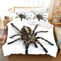 Voras Antklodės užvalkalų rinkinys Tarantulas 3D spaudas Patalynės rinkinys Karalienės Karaliaus dydžio Mados dizainas Vabzdžių tema Antklodės užvalkalas, Pagalvės užvalkalas(s) 135x200cm