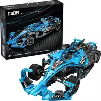 CaDA statybiniai blokai Didelis lenktyninis automobilis 60 cm Sportinis automobilis Elektrinis Super Racing Car Žydra lenktyninis automobilis Važiuoklė 1667 dalys