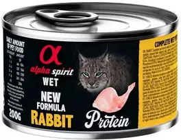 Alpha Spirit WET konservai katėms su triušiena 200g 6vnt