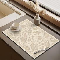 Zen-style Kitchen Countertop Protectors Silica Gel Water-absorbing Quick-drying Pads Anti-scald and Heat-insulating Placemats (as the picture,20x30cm)