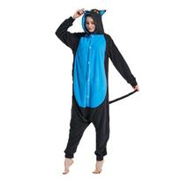 Adult Midnight Cat Fleece Onesie - Halloween Animal Theme L (171-180cm, 100-170kg)