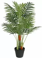 Dirbtinė palmė su trimis kamienais, žalios spalvos, 85cm, PP