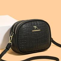 Crocodile Pattern Mini Messenger Bag Women's Shoulder Bag juoda