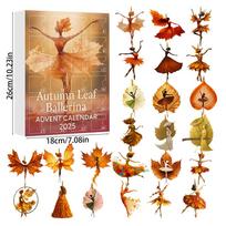 Maple Leaf Girl Christmas Advent Calendar With 24 Acrylic Surprise Accessories For Festive Gifts