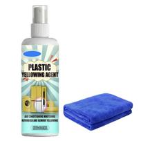 Plastiko pageltimo šalinimo purškiklis oro kondicionieriaus įrenginio atnaujinimui ir skalbimo mašinos paviršiaus valymui su pridedamu mikropluošto valymo šluostu One Size balta