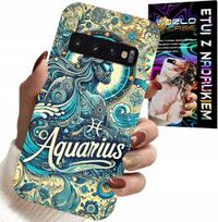 Etui Do Samsung Galaxy S10 Plus - Znak Zodiaku, Wodnik, Astronomia Plecki