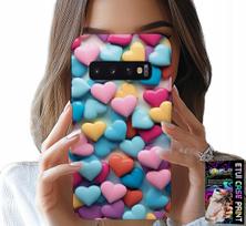 Etui Do Samsung Galaxy S10 Plus - Kolorowe Serca Możliwość Personalizacji