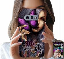 Etui Do Samsung Galaxy S10E - Anti Social Butterfly Różowy Motyl + Folia
