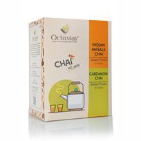 Octavius Indian Masala & Cardamom Ready Tea Economy Pack (2 in 1) - 50 Sachets,?750 Grams