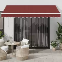 Automatinė ištraukiama markizė, bordo spalvos, 350x250cm