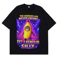 Shimpanzini Bananini T Shirt Italian Brainrot Funny Monkey Meme T-shirts Men Women Fashion Humor Style Short Sleeve T-shirt Tops S įvairiaspalvis