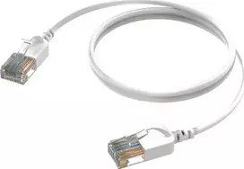 Procab PROCAB CSD560W/2 Slimline tinklo kabelis - CAT6A RJ45 - RJ45 U/UTP balta versija - 2 m