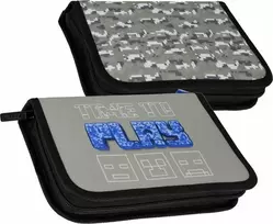 Starpak pieštukų dėklas PIORNIK 1ZAM 2CLAP PIXEL Pilkas STK-35 PB 12/48