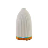 Smart Aromatherapy Diffuser & Humidifier, White Roman Pattern, Wood Grain, 7-Color LED, Silent Home Use dramblio kaulo baltumo spalva