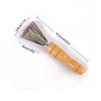 Ikebana Kenzan Pin Cleaning Brush Japanese Flower Frog Garbage Cleaning Rake Florist Working Kenzan Cleaner Brush