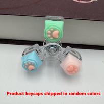 Cat Paw Keycap Keychain Mechanical Keyboard Fidget Spinner Stress Relief Toys Soft Cute Keyring for Office Desk Anxiety Gifts