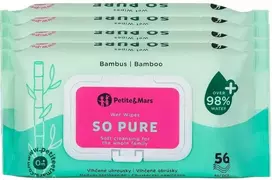 Petite&Mars So Pure - bambukinės drėgnos servetėlės | 4x56 vnt