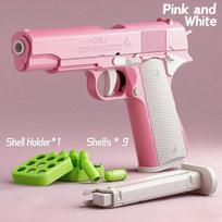 New Selling Carrot Gun 1911 Hand Grab toys Air-Hung Colt Model Decompression  Continuous Throwing Shell Children Toy
