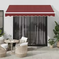 Automatinė ištraukiama markizė, bordo spalvos, 300x250cm