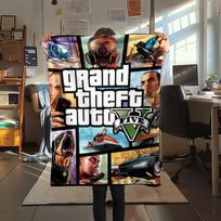 GTA Print FlAannel Blanket, High quality Comfortable for All Seasons, Home Decor, Warmth and Comfort 80cm x 120cm