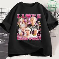 Aš Myliu Vyresnes Moteris Juokingas Memas Vyriški marškinėliai Y2k Harajuku Grafiniai Marškinėliai Unisex Trumpomis Rankovėmis Moteriški Streetwear Marškinėliai M