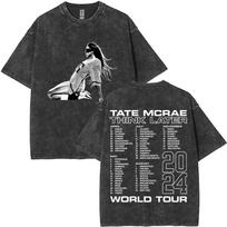 Tate Mcrae Vintage Washed Tshirts So Close To What Tshirt Unisex Women Fashion Oversized Short Sleeve T Shirts Unisex Streetwear M