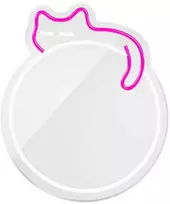 Neon MIRROR LED SLEEPING CAT baltas rožinis FMNE03 Forever Light