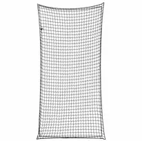 Priekabos tinklas su elastine virve, juodas, 6x3m, PP
