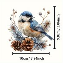 1PC Blue Bird Creative Glass Window Decorative Stickers for Windows Glass Wall Mirror Festival Home Decoration Vinyl Decals