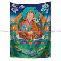 tapestry of the Tibetan deity Padmasambhava Guru Rinpoche 75x100 juoda
