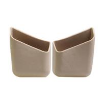 1 Pair Car Styling Card Holder Strong Stickiness Durable Sticky Plastic Glasses Case Storage Box smėlis