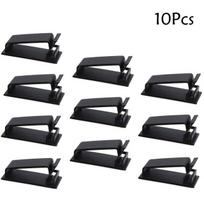 5/10 vnt. kabelių spaustukai, lipnūs laidų laikikliai, idealus kabelių laidų valdymas, skirtas kabelių laidams organizuoti namų biuro automobiliui 10Pcs juoda