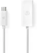 NEDIS USB-Netzwerkadapter | USB 3.2 Gen 1 | 1000Mbps | USB-C™ Stecker | RJ45 Buchse | 0.20 m | rund | Vernickelt | Verzinntes K