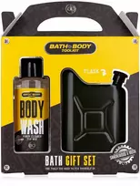 Kūno priežiūros dovanų rinkinys Accentra Men Bath & Body Toolkit Body Care Kit (Dušo gelis 100 ml,  Nerūdijančio plieno gertuvė 115 ml )