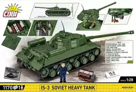 COBI IS-3 retro sunkusis tankas – konstruktorius, 1:28, 1170 det.