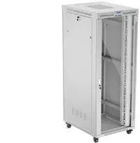 LANBERG laisvai pastatoma stelažinė spintelė 19/42U 800x1000 stiklinių durelių LCD plokščias komplektas pilkas V2