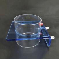Plastic Fish Tank Feeder Wall-mounted Aquarium Feeding Bowl Feeding Cup  For Shrimp Fishes Snail S mėlyna