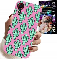 Etui Do Samsung Galaxy Xcover 5 - Kaktusy, Kaktus Na Różowym Tle + Folia