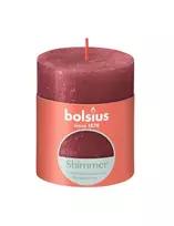 Bolsius Žvakė - cilindras RUSTIC, raudona, D 6,8 cm, H 8 cm, vnt